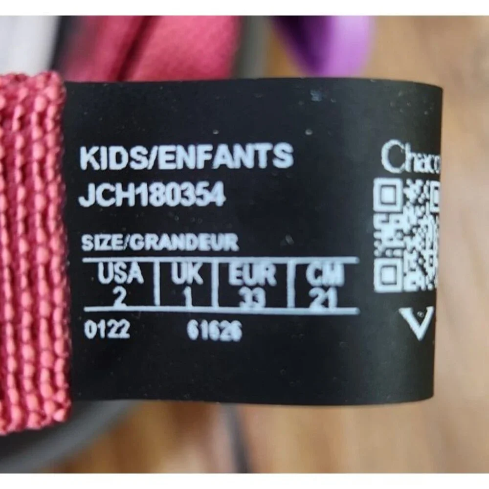 Chaco ZX/1 Ecotread Kids 2 M Sweeping Fuchsia Pink Hiking Beach Strappy Sandals